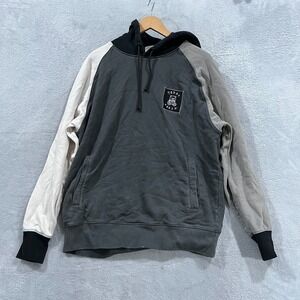 Teddy Fresh Colorblock Hoodie Adult Large Gray Heavyweight Pullover Sweatshirt